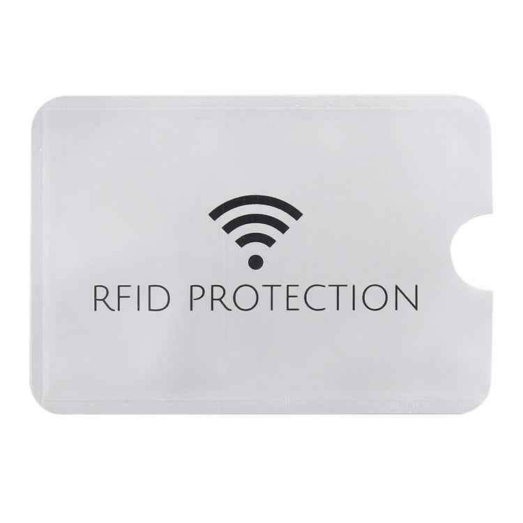 100pcs Aluminum Foil Anti Theft RFID Blocking Sleeve Card Protector, Size: 9.1*6.3cm, RFID Protection 100pcs