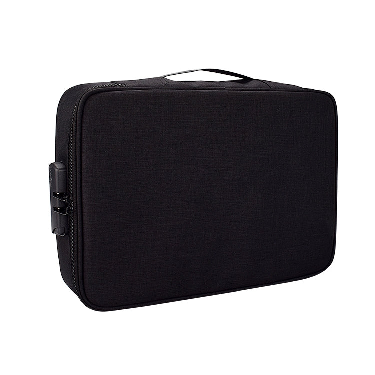 ZJ02 Waterproof Polyester Multi-layer Document Storage Bag Laptop Bag for All Sizes of Laptops, with Password Lock