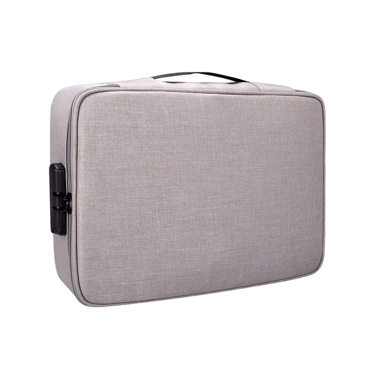 ZJ02 Waterproof Polyester Multi-layer Document Storage Bag Laptop Bag for All Sizes of Laptops, with Password Lock