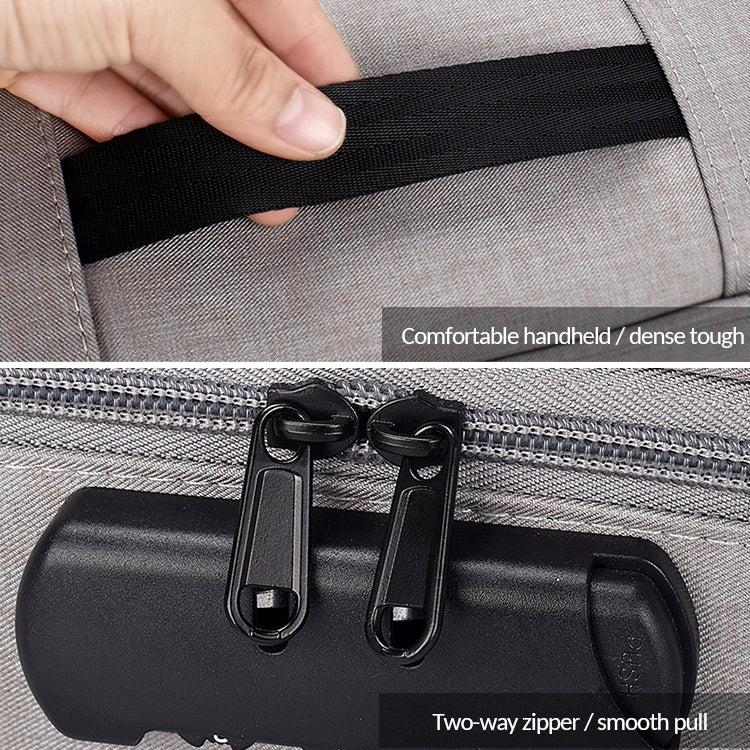 ZJ02 Waterproof Polyester Multi-layer Document Storage Bag Laptop Bag for All Sizes of Laptops, with Password Lock