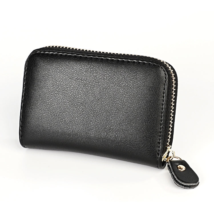 KB152 Butterfly Pattern Zipper Cowhide Leather Organ Shape Multiple Card Slots Anti-magnetic RFID Wallet for Ladies, KB152 Silver, KB152 Colour, KB152 Blue, KB152 Purple