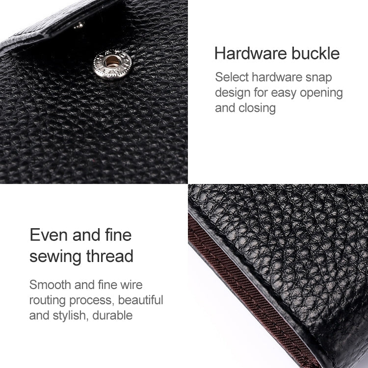 KB189 Vertical Cowhide Leather Organ Shape Multiple Card Slots Anti-magnetic RFID Wallet for Ladies, with Transparent Window, KB189 Black, KB189 Purple, KB189 Rose Red, KB189 Sapphire Blue