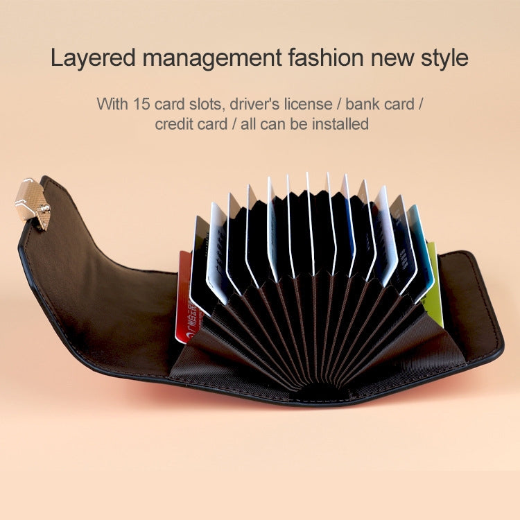 KB190 Cover Type Snap Button Cowhide Leather Organ Shape Multiple Card Slots Anti-magnetic RFID Wallet for Ladies, KB190 Purple, KB190 Army Green, KB190 Dark Blue, KB190 Pink, KB190 Lake Blue, KB190 Light Purple