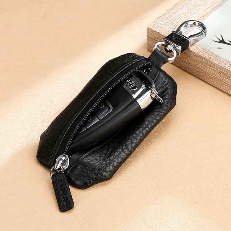 TP-9016 Litchi Texture Waterproof Zipper Car Key Bag