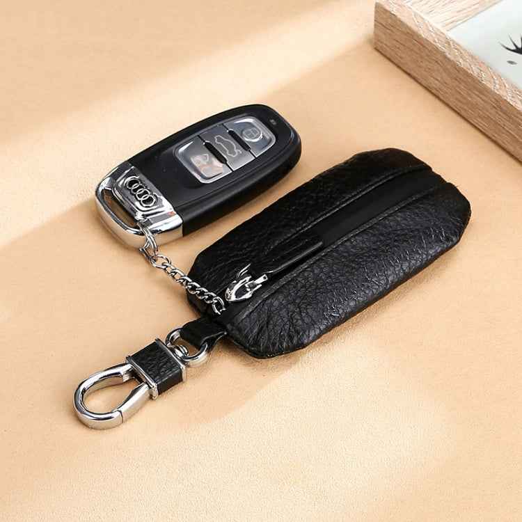 TP-9016 Litchi Texture Waterproof Zipper Car Key Bag