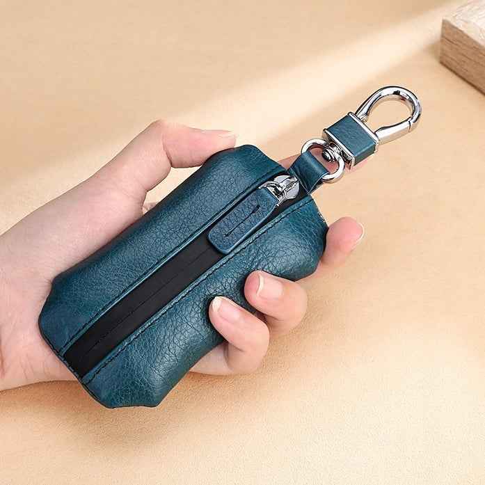 TP-9016 Litchi Texture Waterproof Zipper Car Key Bag