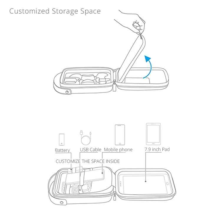PGYTECH Portable PU Nylon EVA Storage Bag for DJI TELLO