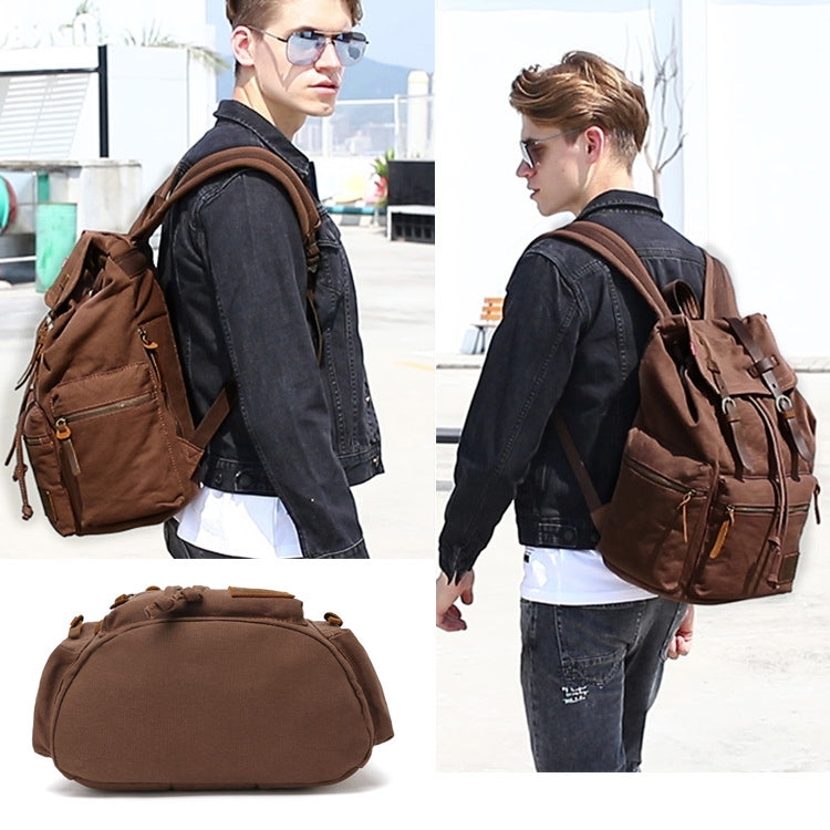 AUGUR 1039 Men Retro Canvas Backpack Shoulders Laptop Bag, 1039