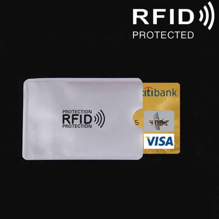 Aluminum Foil RFID Blocking Credit Card ID Bank Card Case Card Holder Cover, Size: 9.1*6.3cm