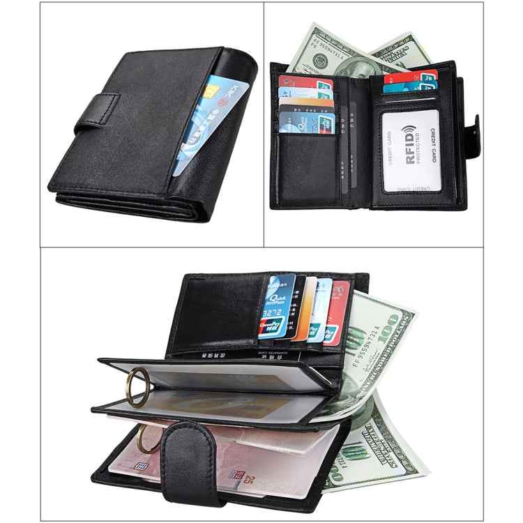 Antimagnet RFID Genuine Leather Wallet / Passport Package / Cowhide Card Slot for man