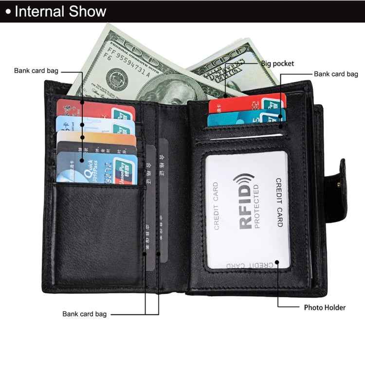 Antimagnet RFID Genuine Leather Wallet / Passport Package / Cowhide Card Slot for man
