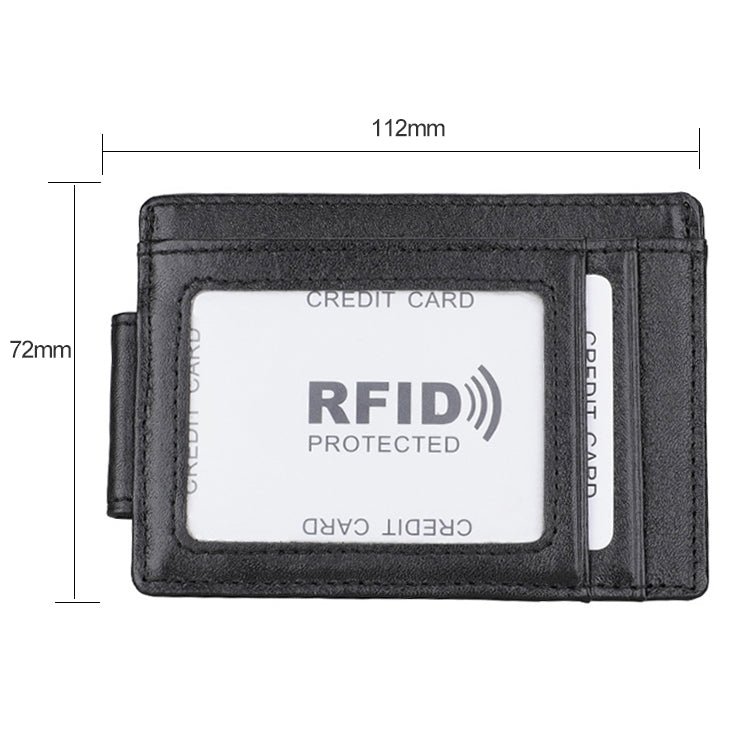 KB80 Antimagnetic RFID Crazy Horse Texture Oil Wax Leather Card Holder Wallet Billfold for Men and Women