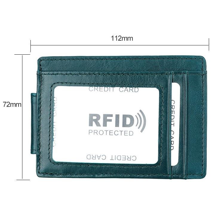KB80 Antimagnetic RFID Crazy Horse Texture Oil Wax Leather Card Holder Wallet Billfold for Men and Women