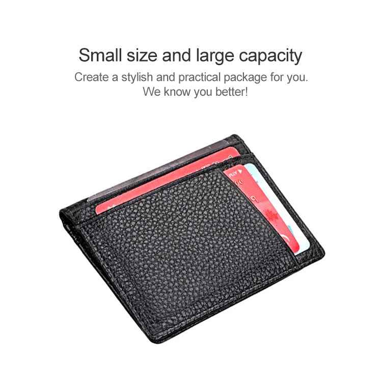 KB173 Ultrathin Litchi Texture Leather Card Holder Certificate Bag