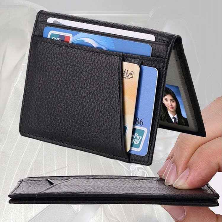 KB173 Ultrathin Litchi Texture Leather Card Holder Certificate Bag