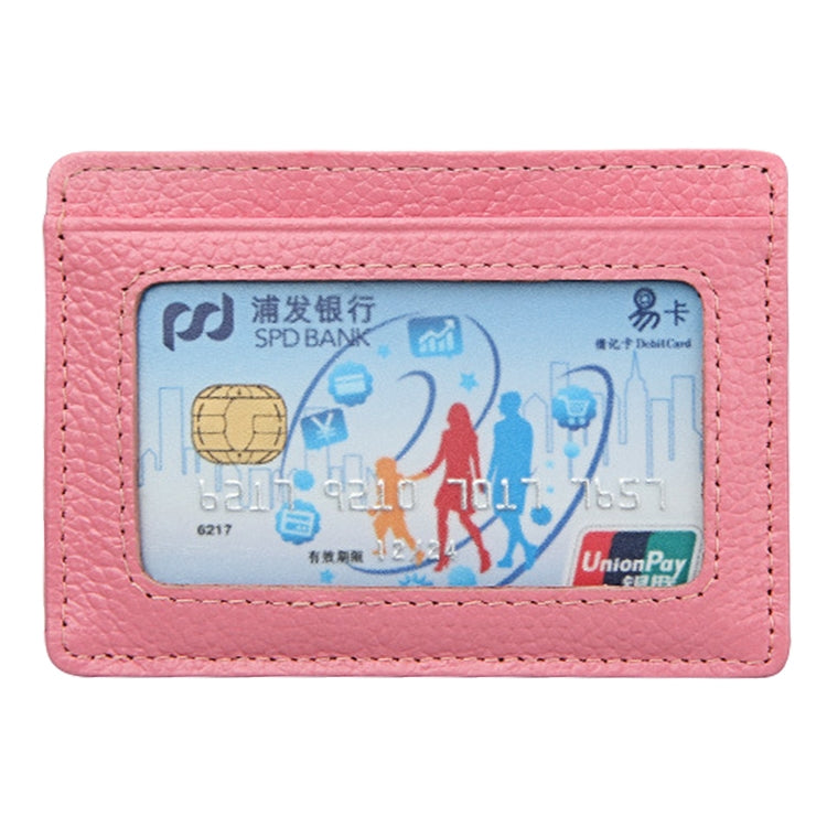 KB37 Antimagnetic RFID Litchi Texture Leather Card Holder Wallet Billfold for Men and Women