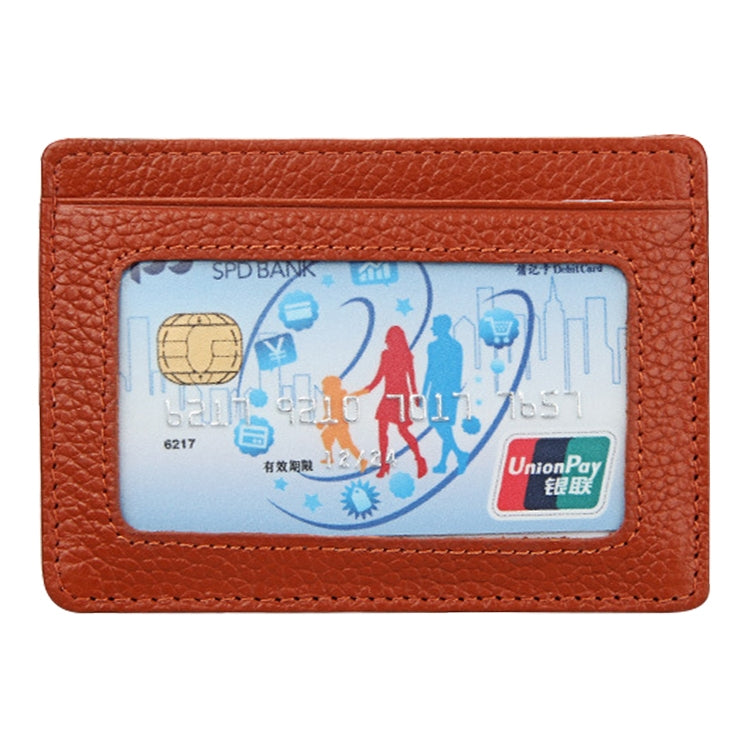 KB37 Antimagnetic RFID Litchi Texture Leather Card Holder Wallet Billfold for Men and Women