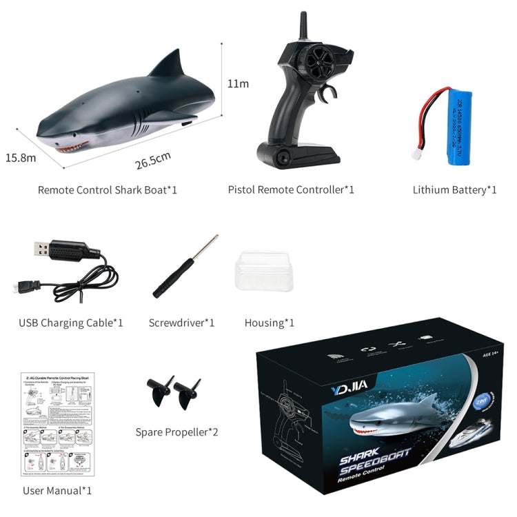 YDJ-818 2.4G RC Shark Boat Remote Control Boats, YDJ-818