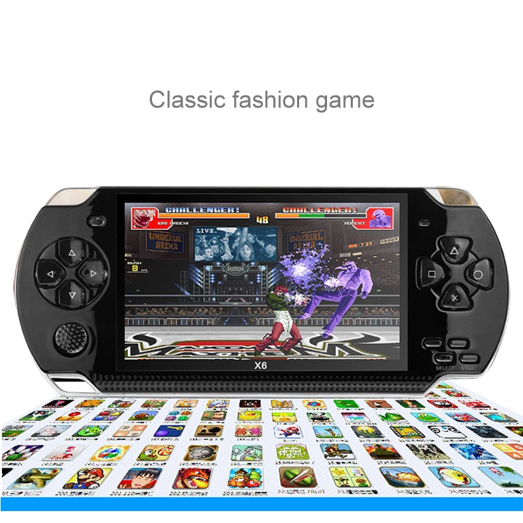 X6 4.3 inch Screen Retro Portable Game Console with 3MP Camera, Built-in 10000 Games, Supports E-book / Recording / Music Playing / Video Playing, X6