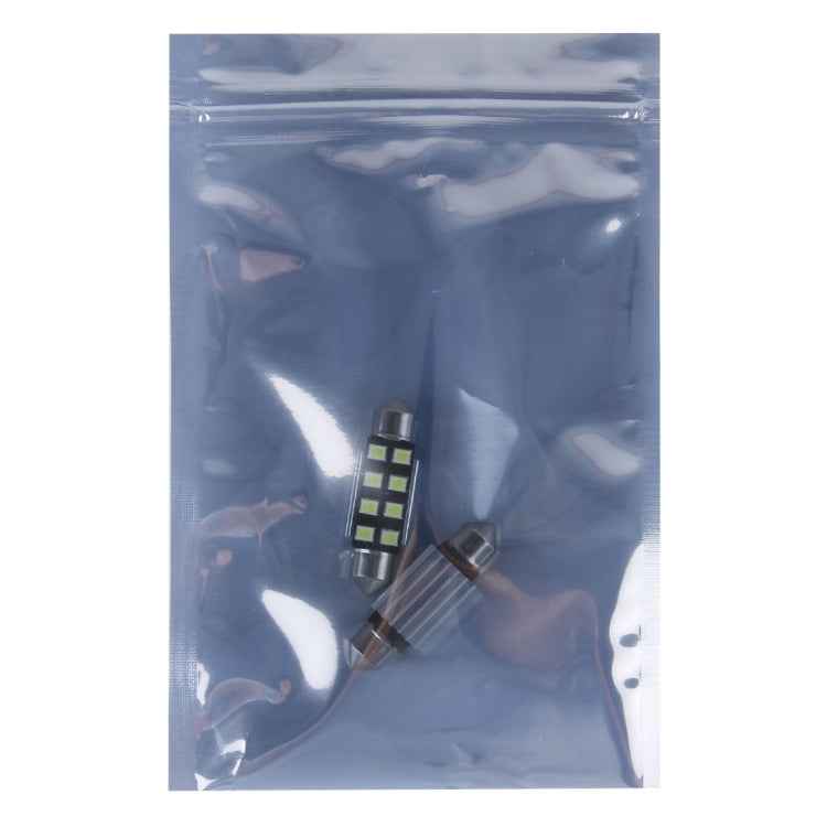 2 PCS 36mm Festoon 3W 300LM White Light 8 LED 3528 SMD Canbus Error-Free Car Reading Lamps, DC 12