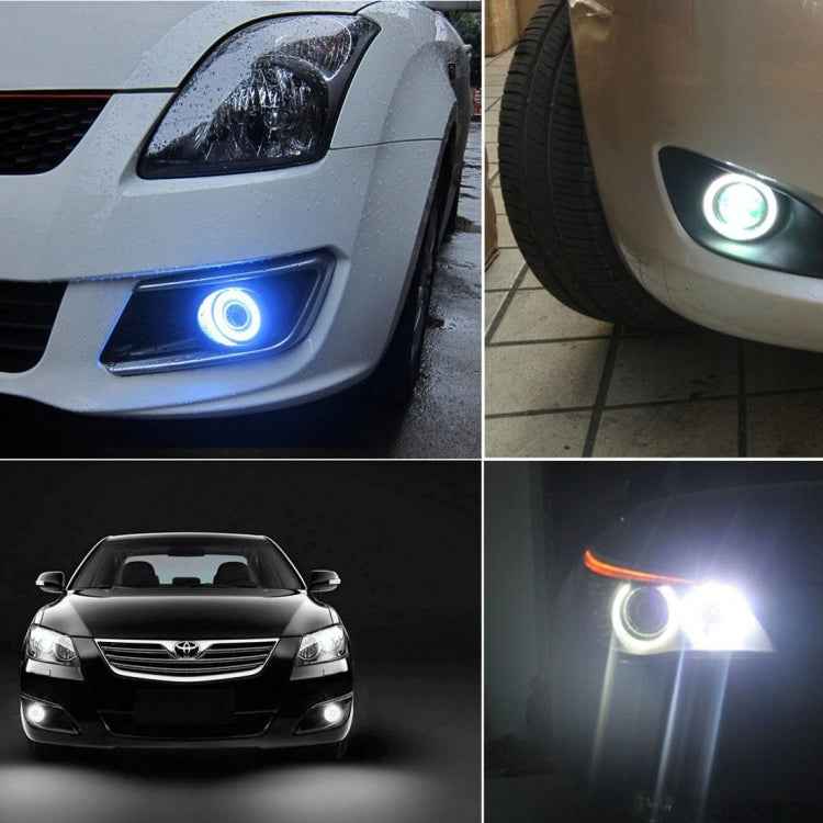 3.0 inch DC 12V 10W 900LM 6500K Car Angel Eyes Fog Lamp Foglight(White Light + White Light)