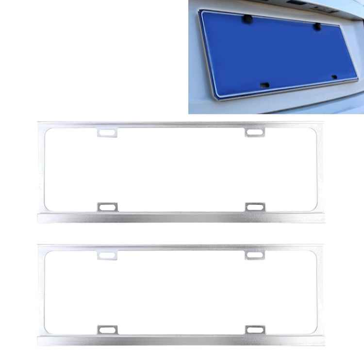 2 PCS Car License Plate Frames Car Styling License Plate Frame Magnesium Alloy Universal License Plate Holder Car Accessories
