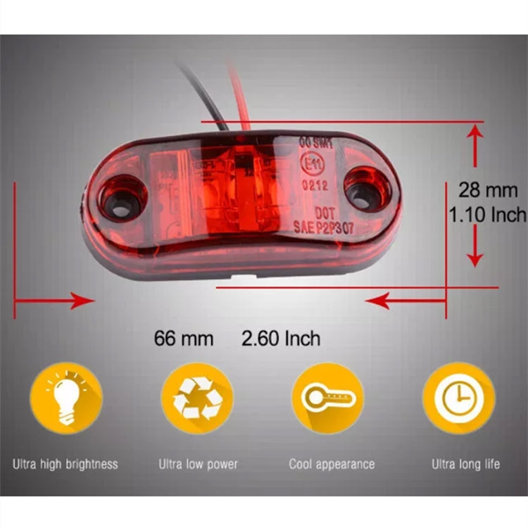 10 PCS 10-30V Car Truck Trailer Piranha LED Side Marker Blinker Lights Bulb, Red Light, 10 PCS Red Light 10-30V