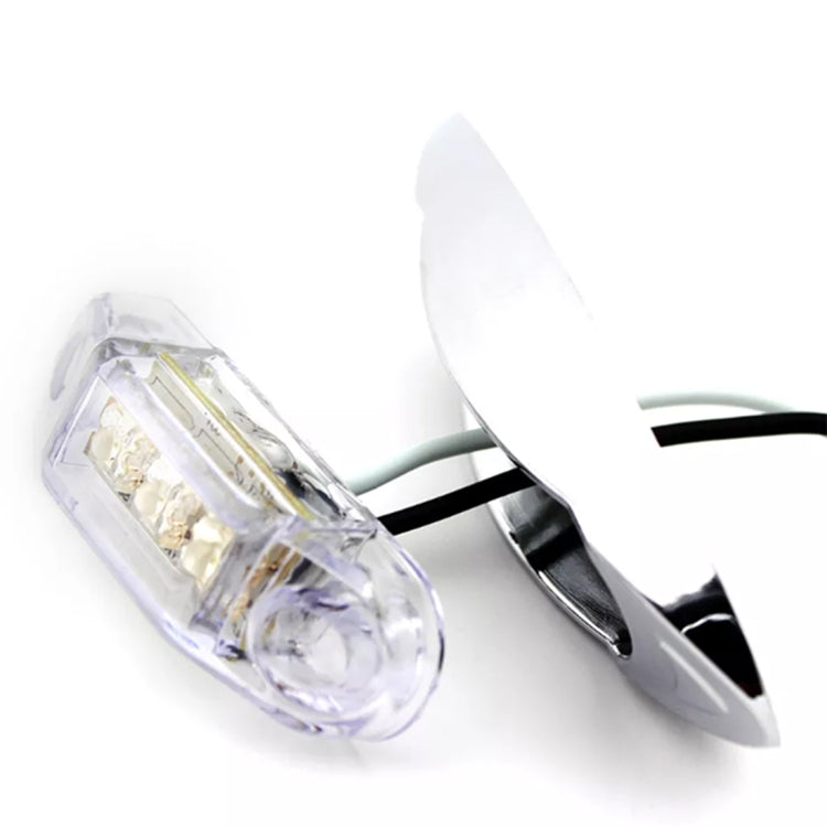 10 PCS DC 10-30V Car Truck Trailer Piranha 3-LED Side Marker Indicator Lights Bulb Lamp, Light Color: White, 10 PCS White Light