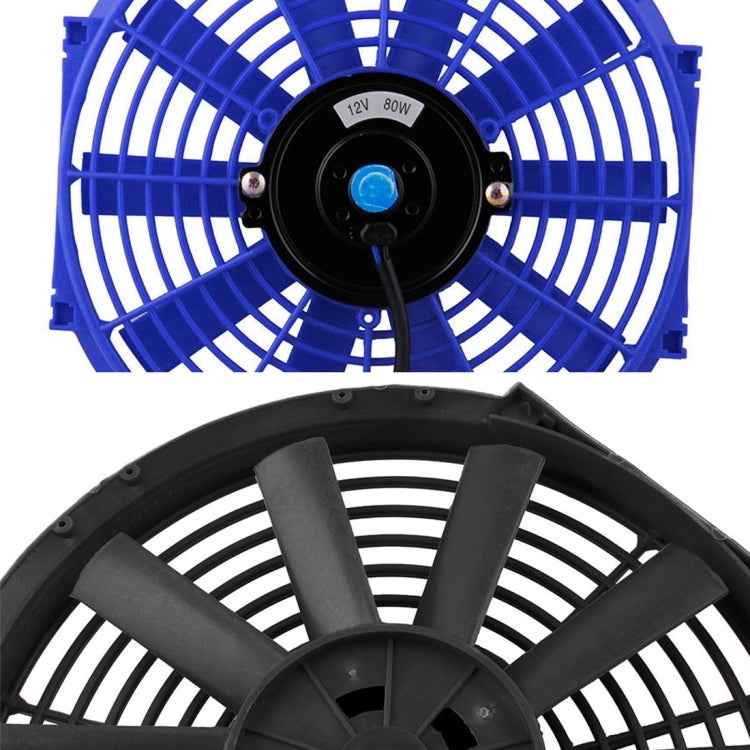 12V 80W 12 inch Car Cooling Fan High-power Modified Tank Fan Cooling Fan Powerful Auto Fan Mini Air Conditioner for Car