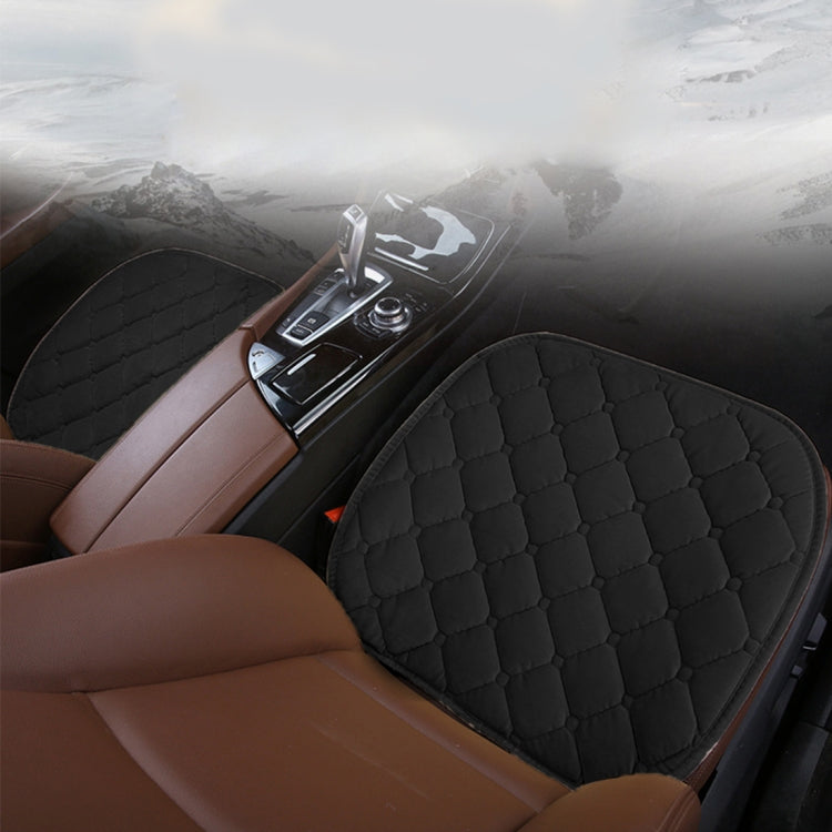 3 PCS / Set Luxurious Warm Car Seat Cover Cushion Universal Front Back Seat Covers Car Non-slip Chair Pad Warm Car Mats No Back Plush Cushion