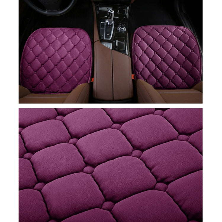 3 PCS / Set Luxurious Warm Car Seat Cover Cushion Universal Front Back Seat Covers Car Non-slip Chair Pad Warm Car Mats No Back Plush Cushion