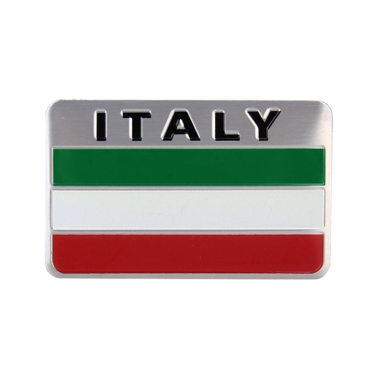 Shield Shape Metal Car Badge Decorative Sticker, Size: Small, Italy Flag 1, French Flag, Italy Flag 2