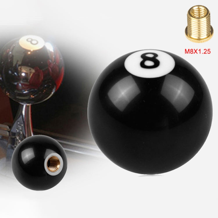 Black 8 Ball Shift Knob for Automatic Gear Shifer, Adapter Size: M8 x 1.25, Size: M8 x 1.25