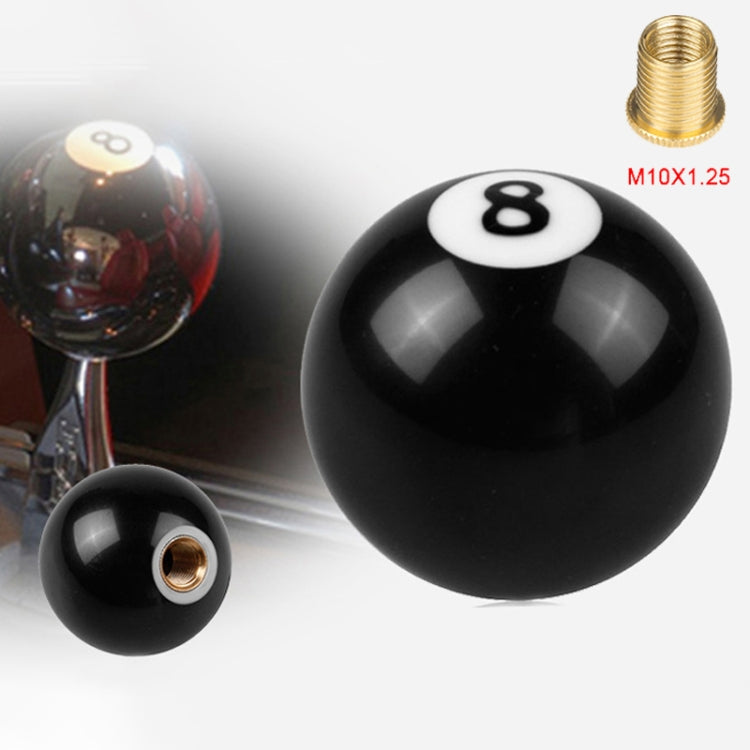 Black 8 Ball Shift Knob for Automatic Gear Shifer, Adapter Size: M10x 1.25, Size: M10x 1.25