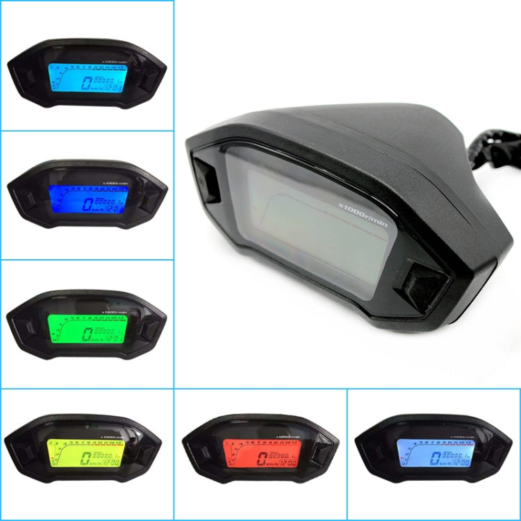 B2912 Motorcycle Modified Instrument Panel 12V LCD Display Odometer Mileage 2-4 Cylinder Speedometer
