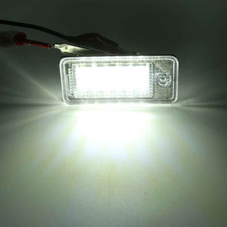 2 PCS License Plate Light with 18 SMD-3528 Lamps for Audi