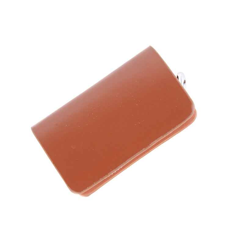 Universal Leather Flash Powder Texture Waist Hanging Zipper Wallets Key Holder Bag (No Include Key), Flash Powder Texture Brown