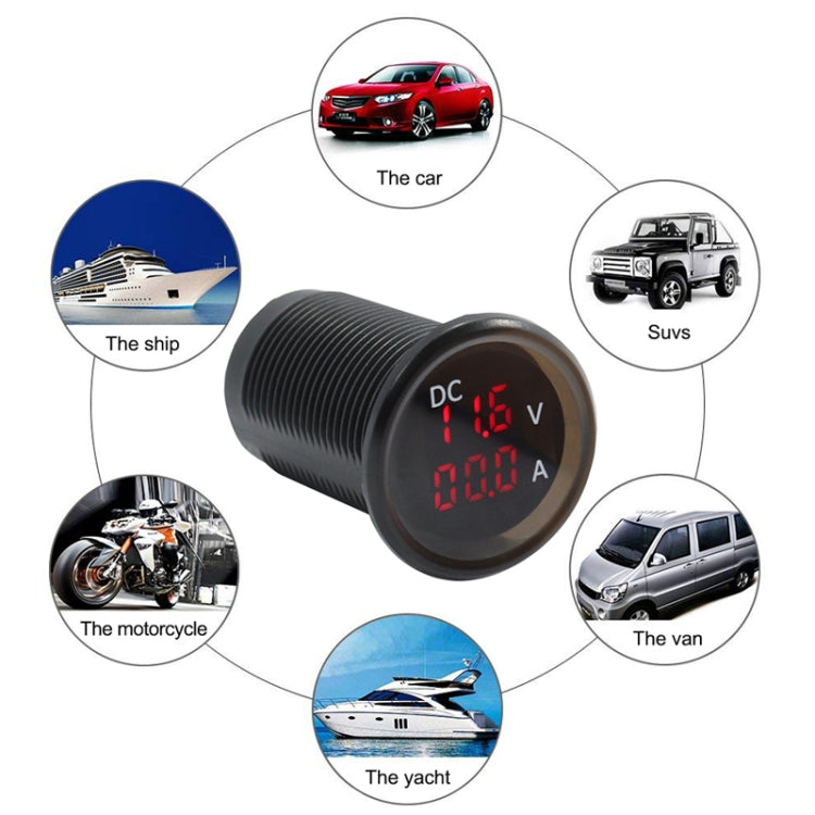B3613 IP67 Waterproof Car Modification 4.5-30V Voltmeter + Ammeter