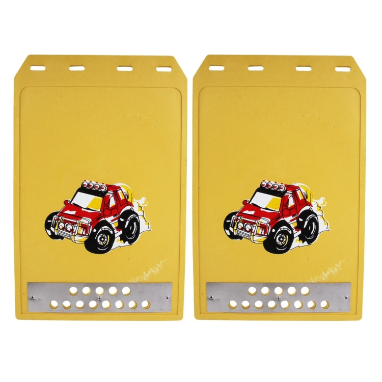 2 PCS WS-003 Premium Heavy Duty Molded Splash Mud Flaps Auto Front and Rear Guards, Small Size, Random Pattern Delivery