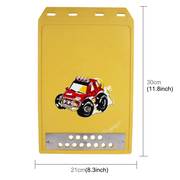 2 PCS WS-003 Premium Heavy Duty Molded Splash Mud Flaps Auto Front and Rear Guards, Small Size, Random Pattern Delivery
