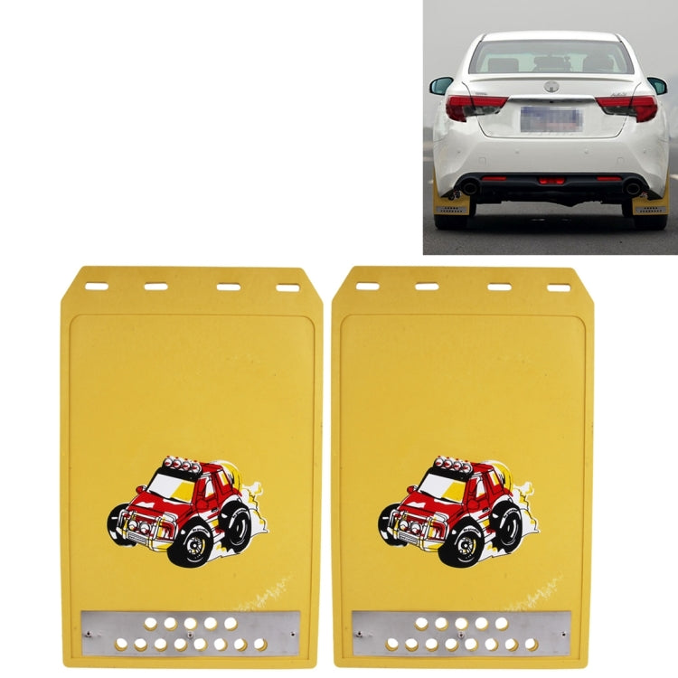 Premium Heavy Duty Molded Splash Front and Rear Mud Flaps Guards, Medium Size, Random Pattern Delivery