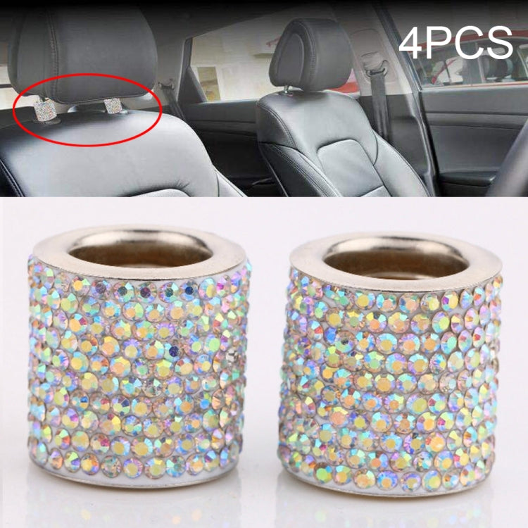 4 PCS Car Crystal Head Pillow Modified Decoration