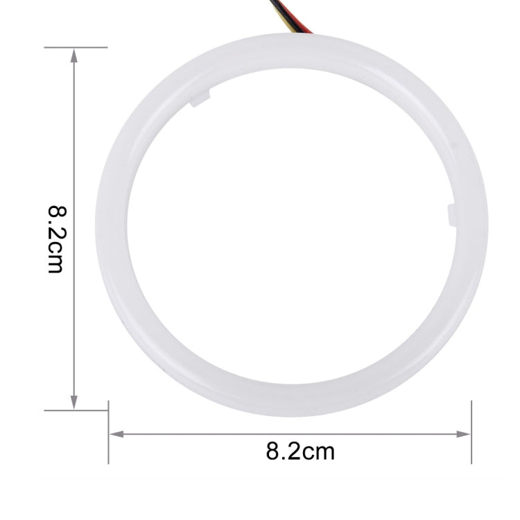 2 PCS 2.5inch 3W White Light + Yellow Light Car Angel Eyes Light, DC 12V Cable Length: 50cm, 2.5inch