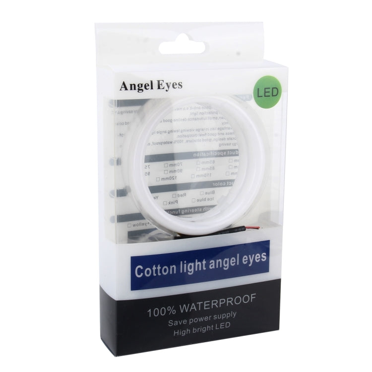 2 PCS 2.5inch 3W White Light + Yellow Light Car Angel Eyes Light, DC 12V Cable Length: 50cm, 2.5inch