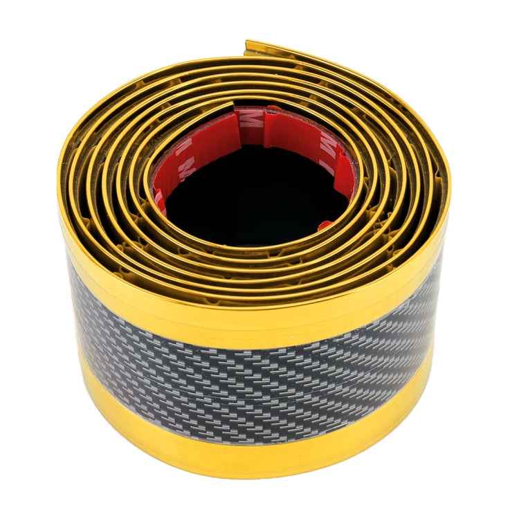 Universal Electroplate Carbon Fibre Car Door Threshold Decoration Strip Decorative Sticker, Size : 7CM x 2M, 7CM x 2M (Gold), 7CM x 2M (Red), 7CM x 2M (Silver)