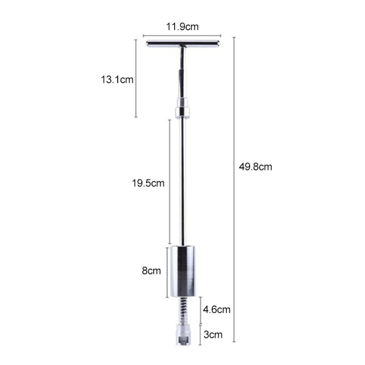 19 in 1 Auto Repair Body Tool Kit Paintless Dent Repair Hail Removal Silver T Bar Slide Hammer Dent Repair Tool Kit