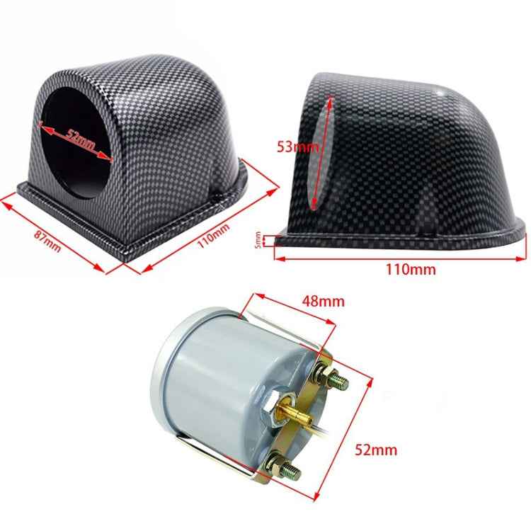 52mm 12V Universal Car Modified LED White Light Turbo Boost Gauge