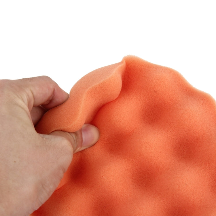 2 PCS Car Wax Sponge Round and Wavy Shape Sponge High-density Waxing Sponge,Size:15 x 15cm, 15 x 15cm