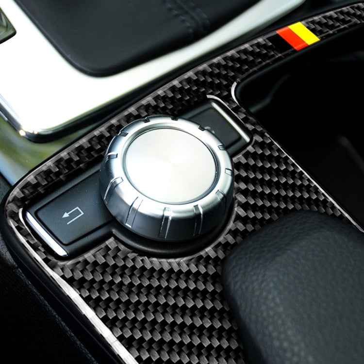 Car German Flag Carbon Fiber Left Drive Gear Position Panel Decorative Sticker for Mercedes-Benz W204 2007-2013 / W212 2010-2012