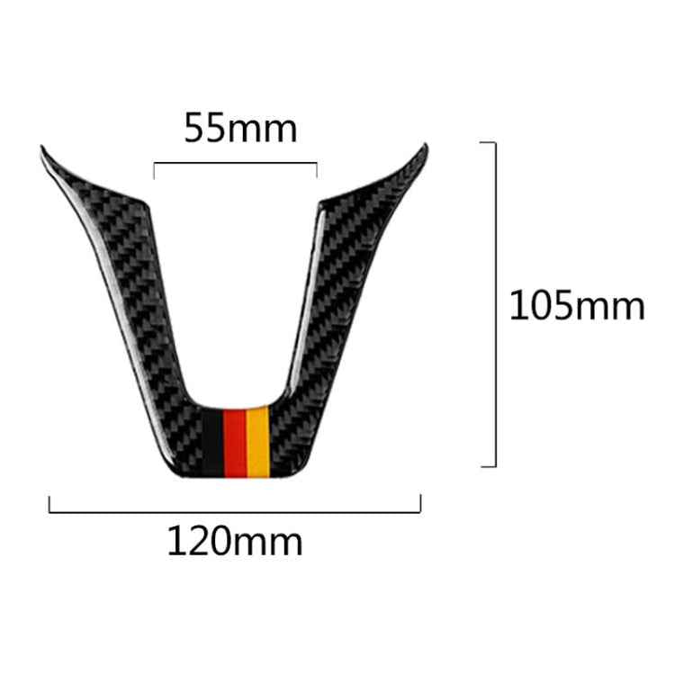 Car German Flag Carbon Fiber Steering Wheel Decorative Sticker for Mercedes-Benz, Steering Wheel (German Flag)